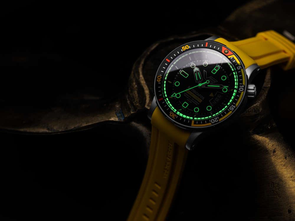 Vostok Europe Batiscafos Automatik Uhr, Schwarz, 49.7 mm, NH35-511E767-L-BK