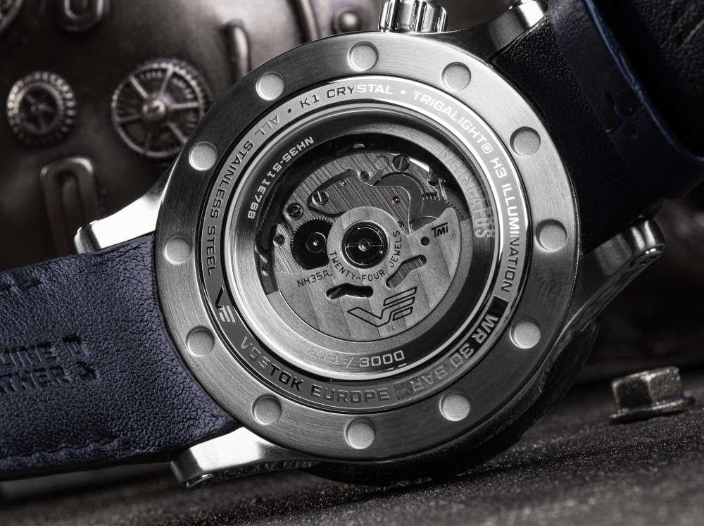 Vostok Europe Batiscafos Automatik Uhr, Blau, 49.7 mm, NH35-511E768-L-BL