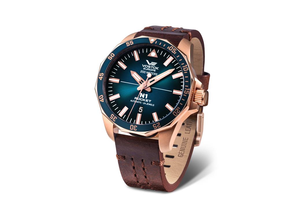 Vostok Europe Rocket N-1 Automatik Uhr, PVD, Blau, 46 mm, NH35A-225B616