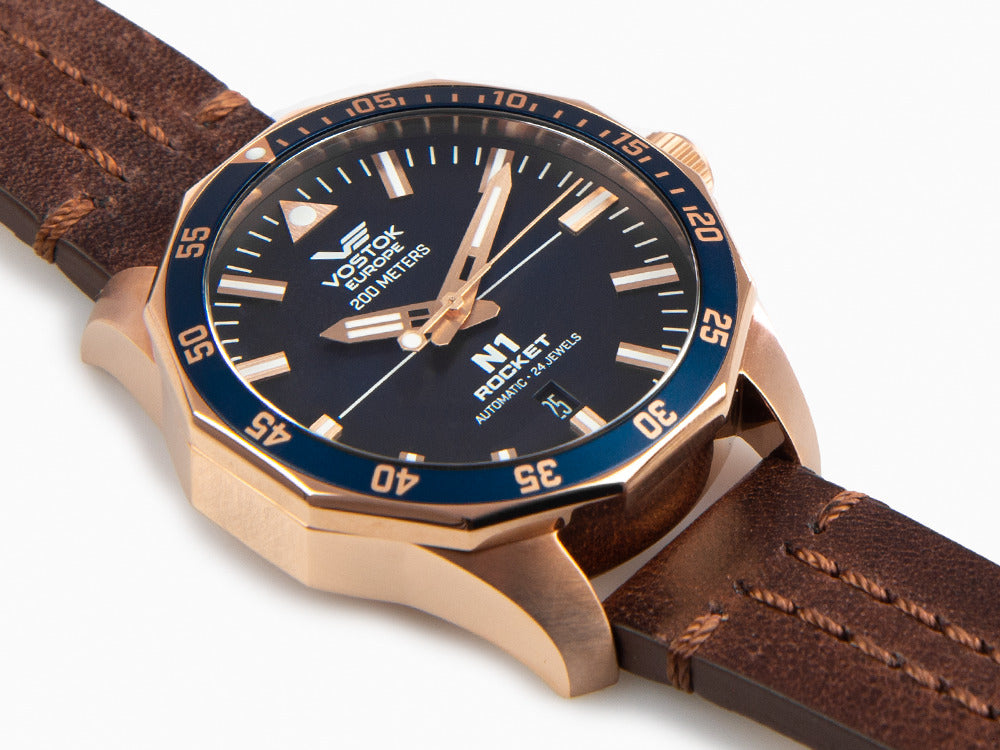 Vostok Europe Rocket N-1 Automatik Uhr, PVD, Blau, 46 mm, NH35A-225B616