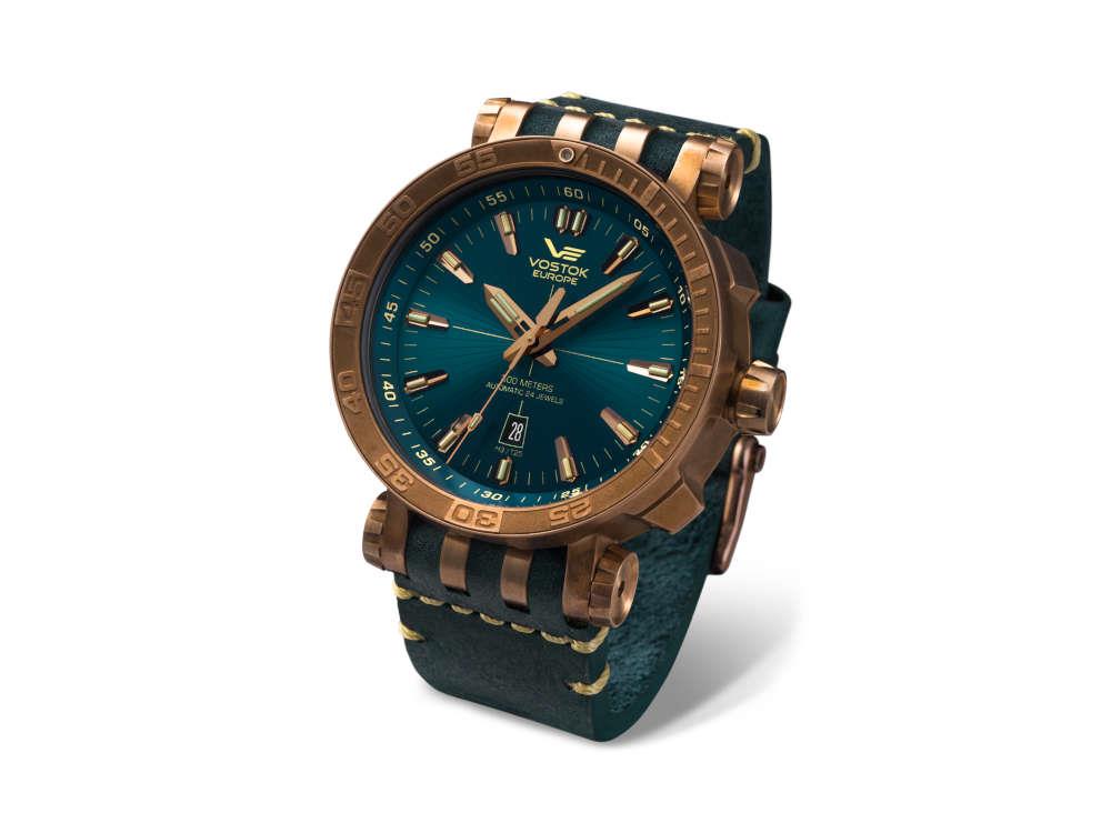 Vostok Europe Energia Automatik Uhr, Bronze, Türkis, NH35A-575O286