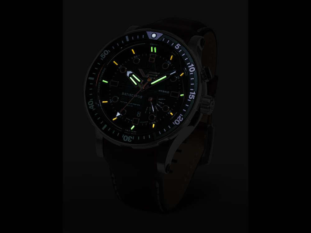 Vostok Europe Batiscafos Quartz Uhr, Grün, 49.7 mm, PX84-511A770-L-BR