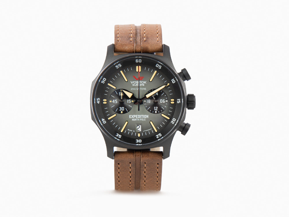 Vostok Europe Expedition North Pole Quartz Uhr, PVD, 43 mm, Chrono, VK64-592C558