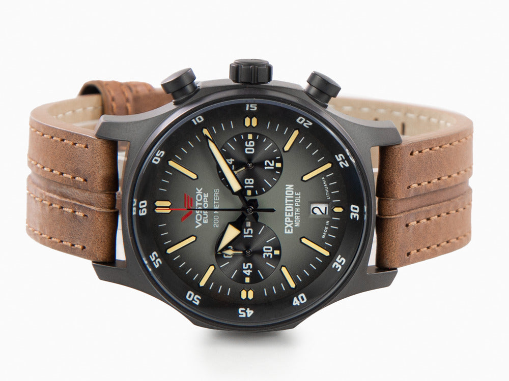 Vostok Europe Expedition North Pole Quartz Uhr, PVD, 43 mm, Chrono, VK64-592C558