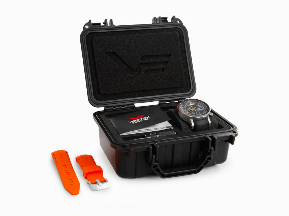 Vostok Europe Lunokhod-2 Quartz Uhr, Grau, 49 mm, Tritium, Chrono, YM86-620A506