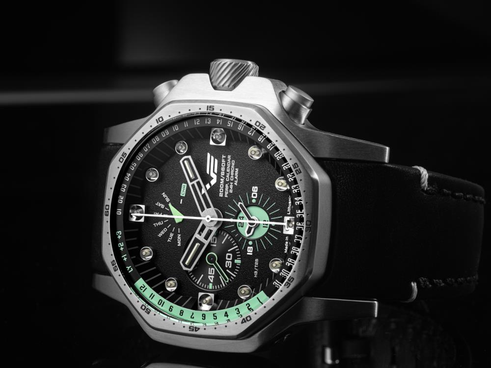 Vostok Europe Atomic Age Quartz Uhr, 48 mm, Multifunctional, YM86-640A695