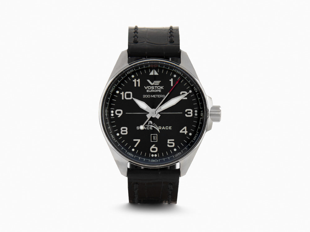 Vostok Europe Space Race Automatik Uhr, Schwarz, 47 mm, YN55-325A662-L-BK