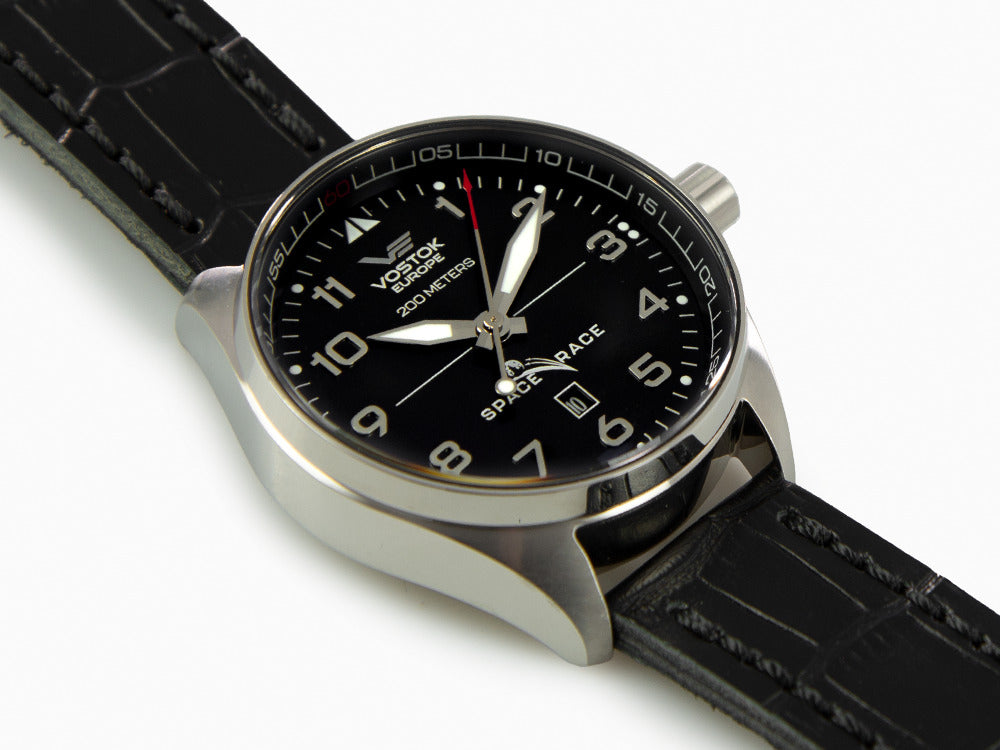 Vostok Europe Space Race Automatik Uhr, Schwarz, 47 mm, YN55-325A662-L-BK