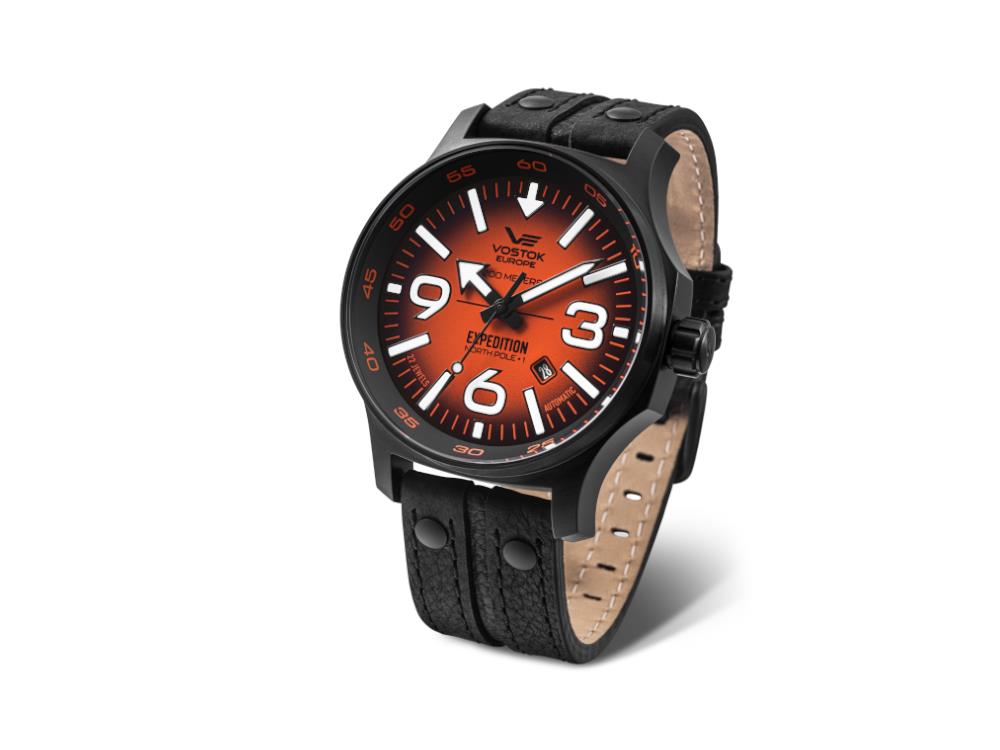 Vostok Europe Expedition North Pole Automatik Uhr, PVD, 43 mm, YN55-595C640