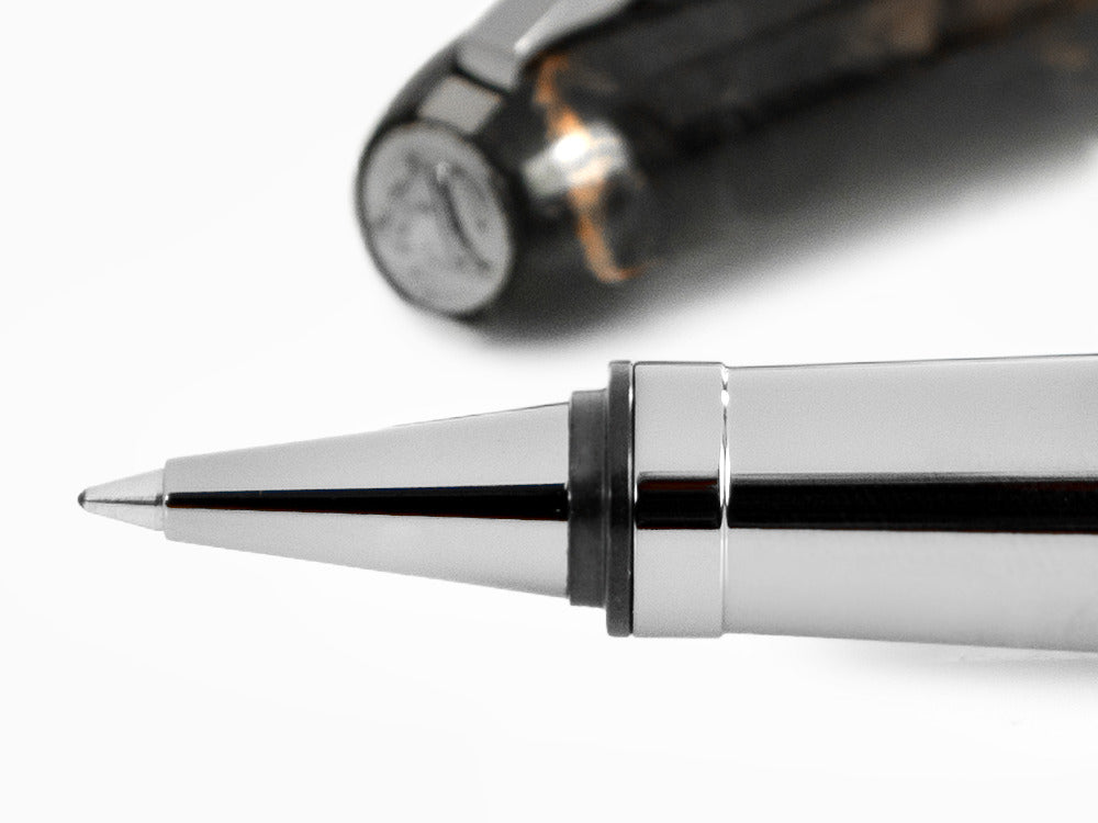 Visconti Rembrandt-S Black Roller, AcrylEdelharz, Ruthenium Akzenten, KP10-27-RB