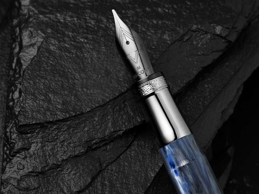 Visconti Comedia Caronte Kugelschreiber, Blau, Ruthenium Akzenten, KP10-54-BP