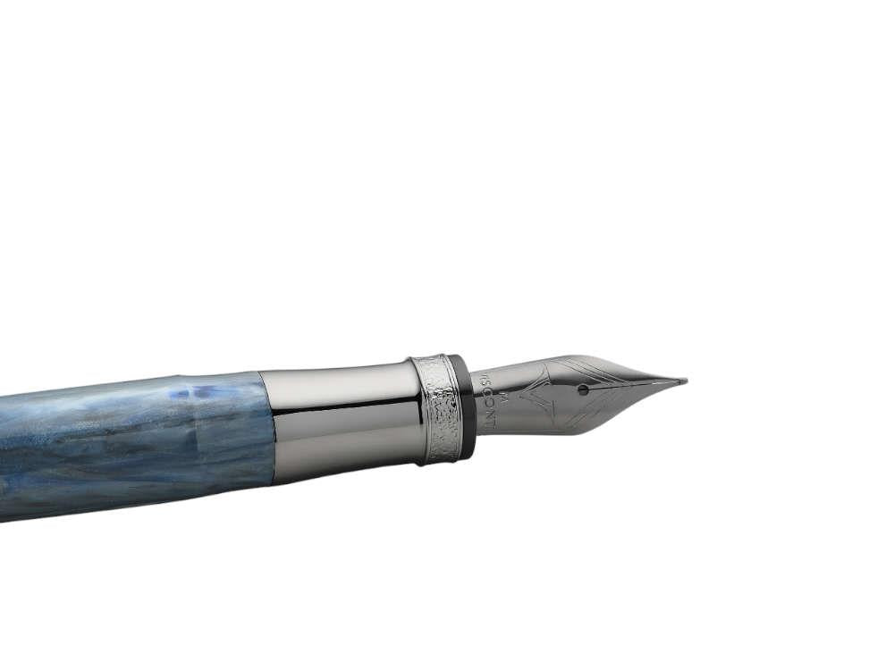 Visconti Comedia Caronte Füllfederhalter, Blau, Ruthenium, KP10-54-FP