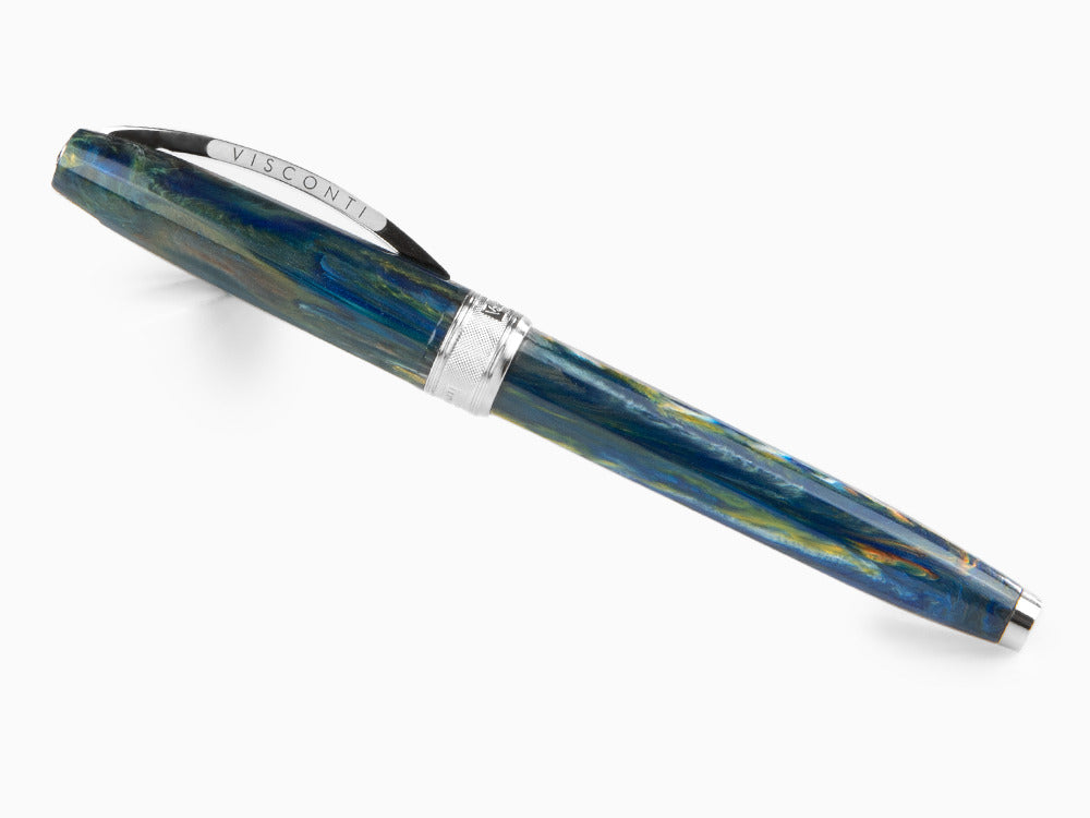 Visconti Van Gogh Starry Night Roller, Edelharz, Palladium, Blau KP12-04-RB