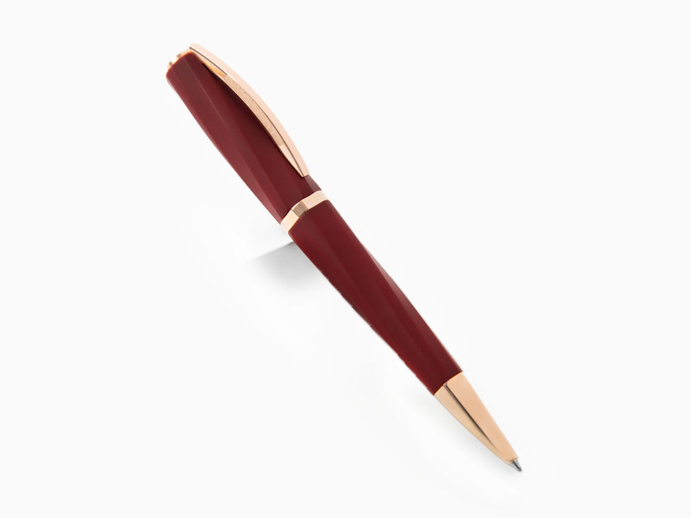 Visconti Divina Bordeaux Matte Kugelschreiber, Roségold PVD, KP18-14-BP