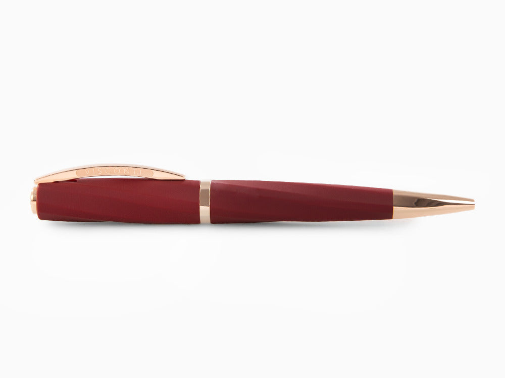 Visconti Divina Bordeaux Matte Kugelschreiber, Roségold PVD, KP18-14-BP