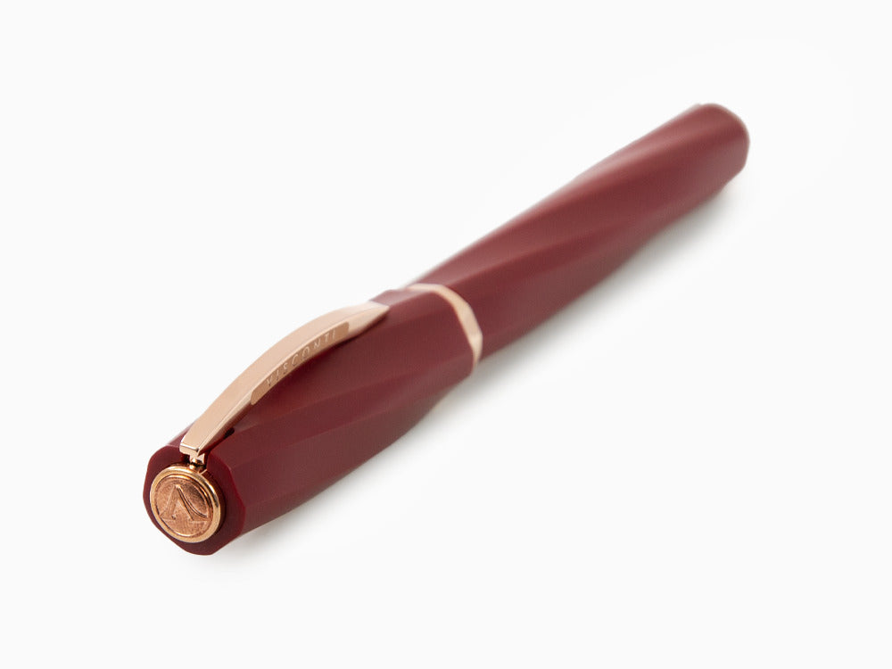 Visconti Divina Bordeaux Matte Füllfederhalter, Roségold PVD, KP18-14-FP