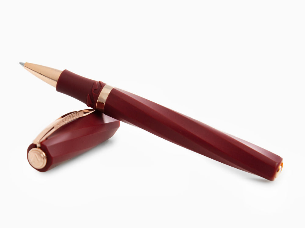 Visconti Divina Bordeaux Matte Roller, Edelharz, Roségold PVD, KP18-14-RB