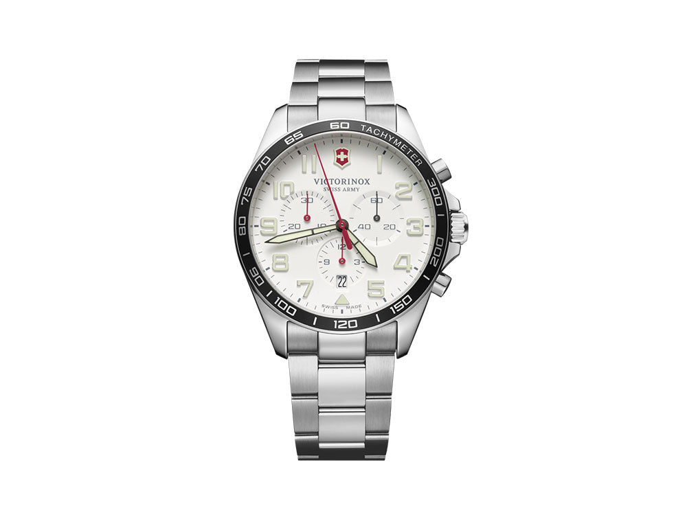 Victorinox Fieldforce Quartz Uhr, Weiss, 42 mm, Chronograph, V241856