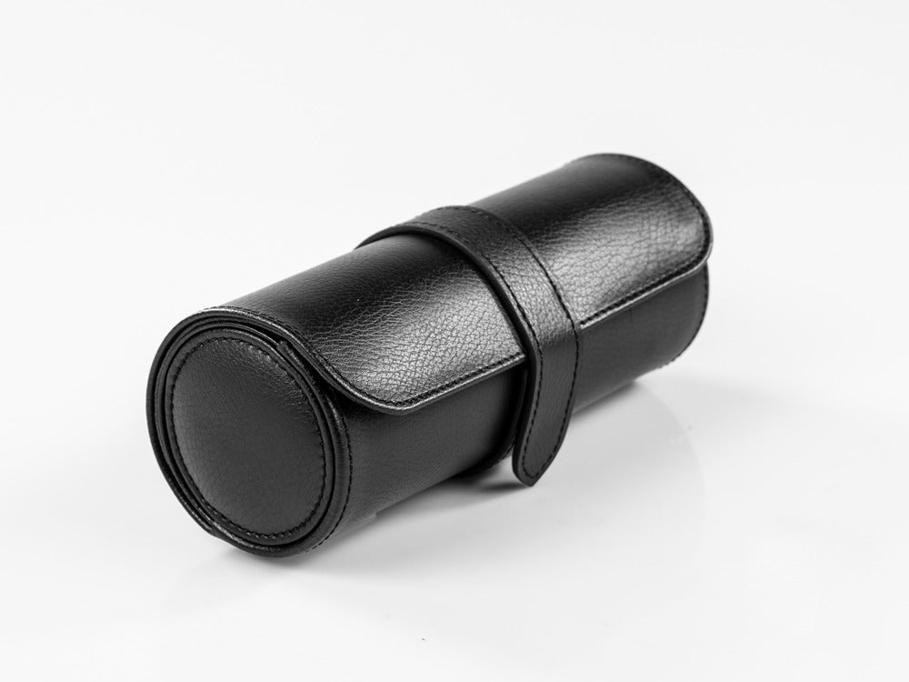 WOLF Blake Uhrenrolle, 3 uhren, Schwarz, Leder, 305002