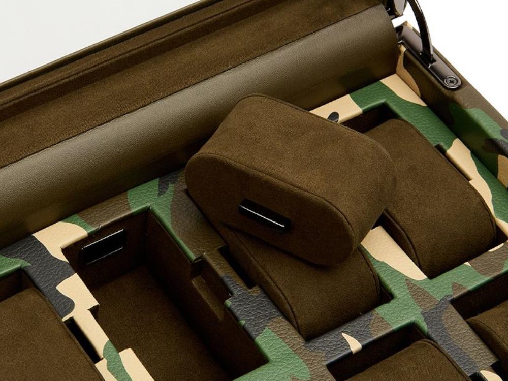 WOLF Elements Earth Uhrenbox, 10 Uhren, Grün, Vegane Leder, 665430