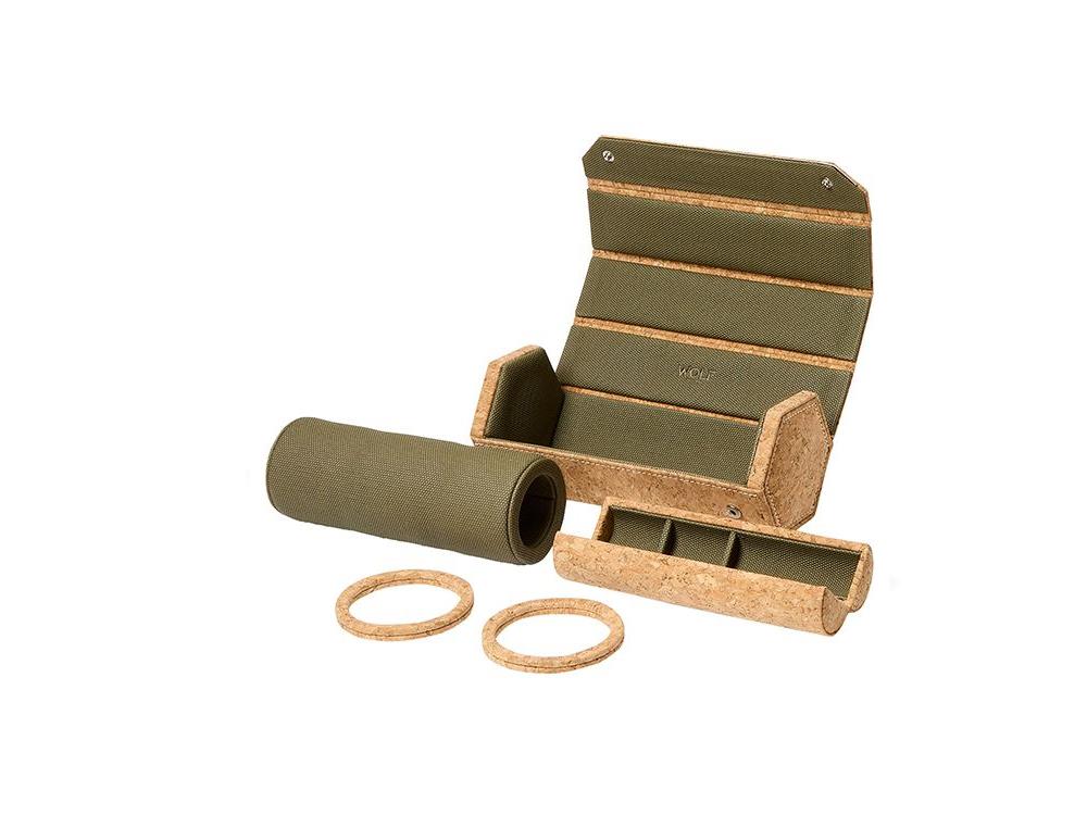 WOLF Cortica Uhrenrolle, 3 Uhren, Kork, 668361