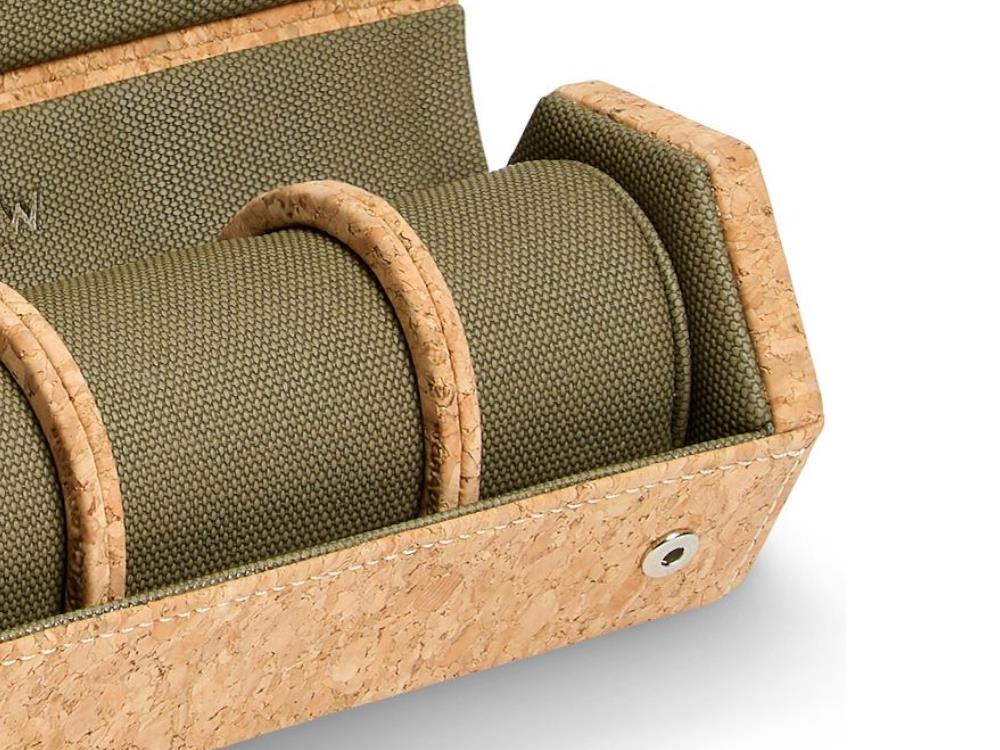 WOLF Cortica Uhrenrolle, 3 Uhren, Kork, 668361