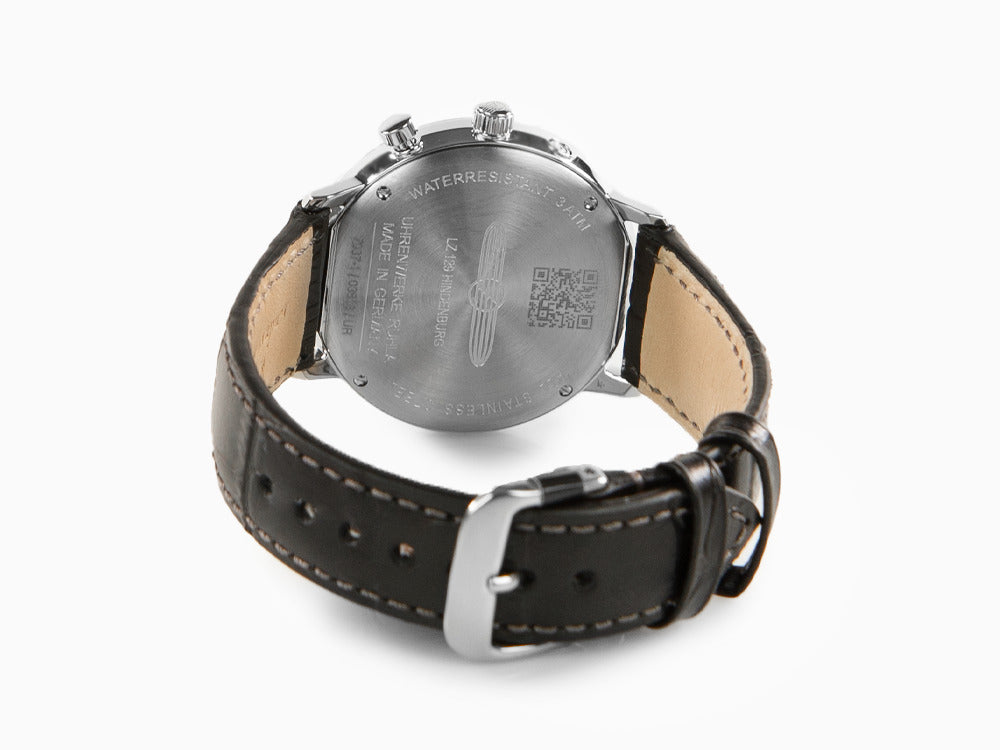 Zeppelin LZ 129 Hindenburg Moonphase Lady Quartz Uhr, Silber, 36 mm, 7037-1