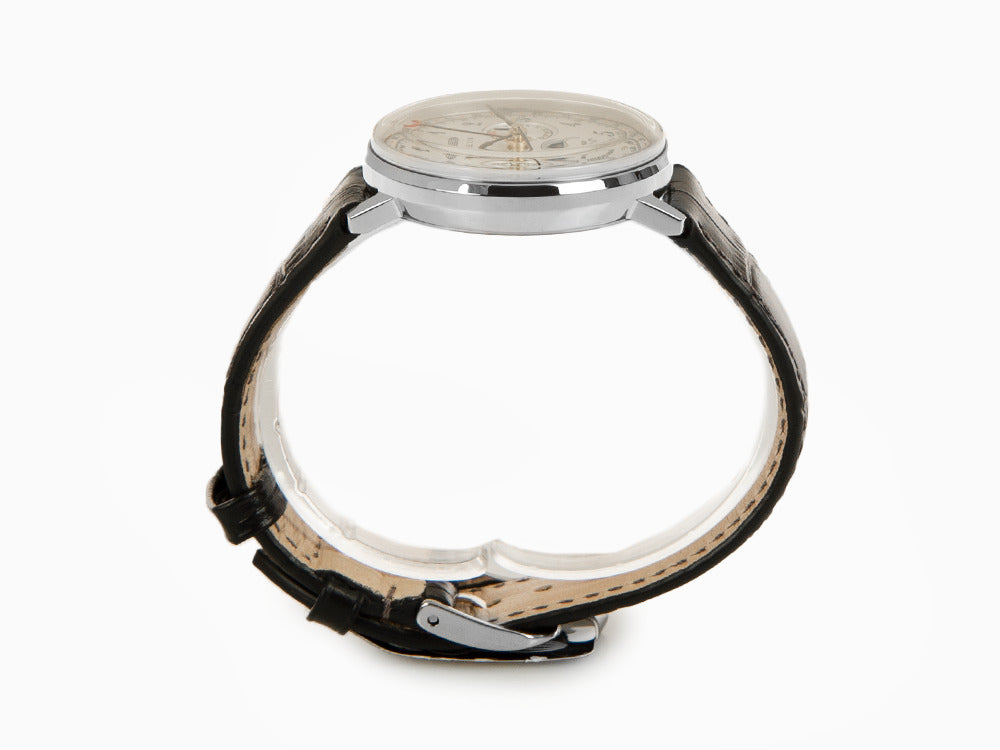 Zeppelin LZ 129 Hindenburg Moonphase Lady Quartz Uhr, Silber, 36 mm, 7037-1