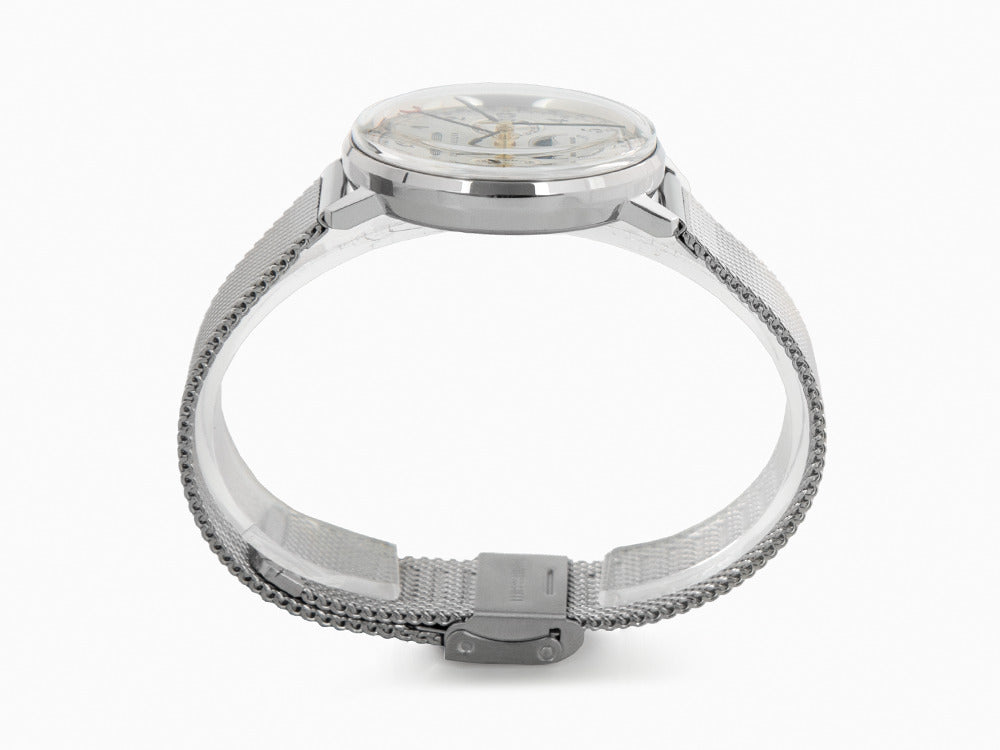 Zeppelin LZ 129 Hindenburg Moonphase Lady Quartz Uhr, Silber, 36 mm, 7037M-1