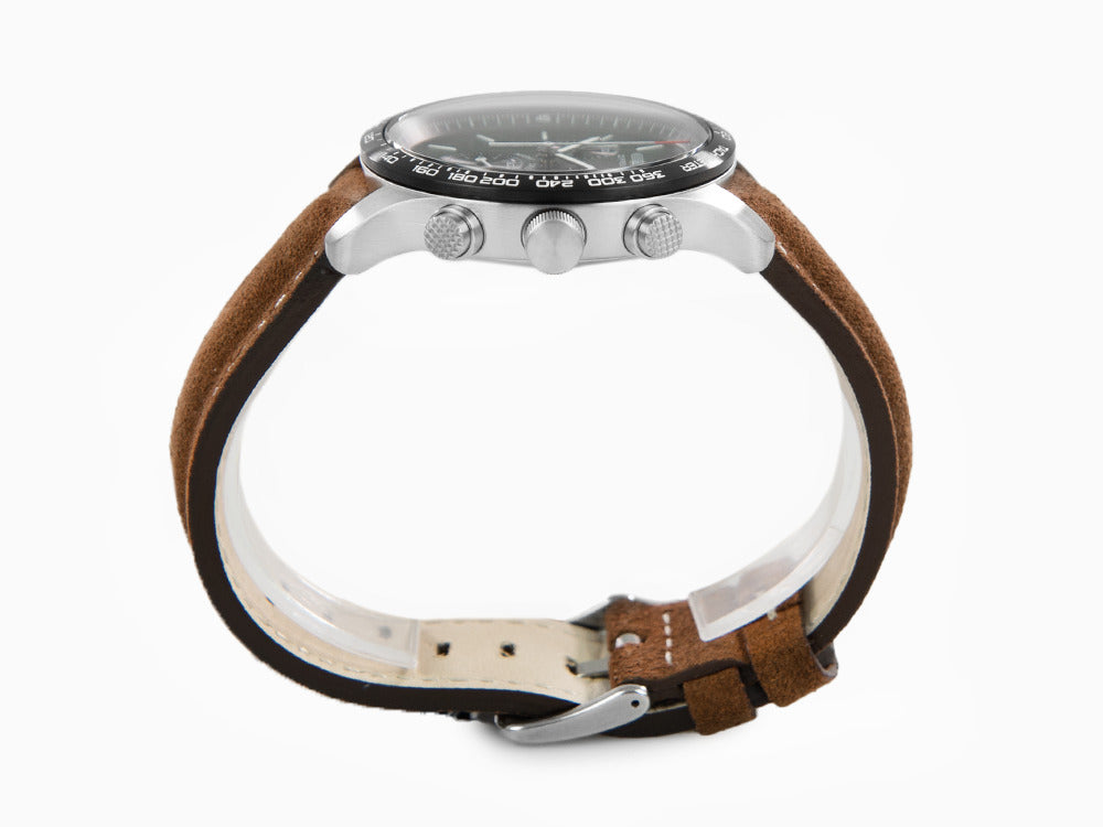 Zeppelin Night Cruise Quartz Uhr, Grün, 42 mm, Chronograph, Tag, 7288-4