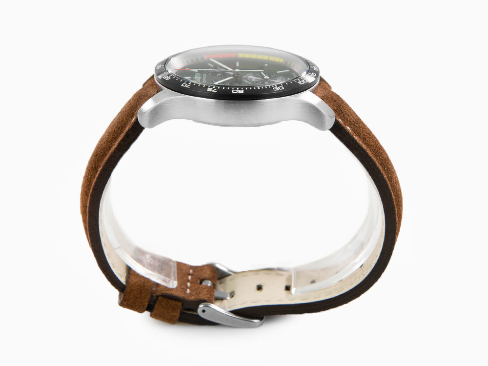 Zeppelin Night Cruise Quartz Uhr, Grün, 42 mm, Chronograph, Tag, 7288-4