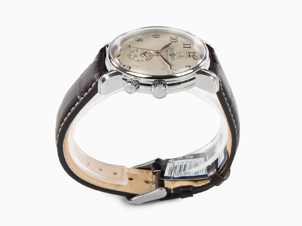 Zeppelin LZ 127 Graf Zeppelin Quartz Uhr, Beige, 42 mm, GMT, 7644-5