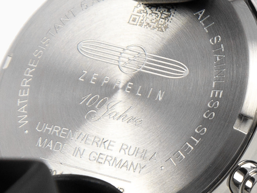 Zeppelin 100 Years Zeppelin Ed. 1 Quartz Uhr, Silber, 42 mm, Tag, 7680M-1