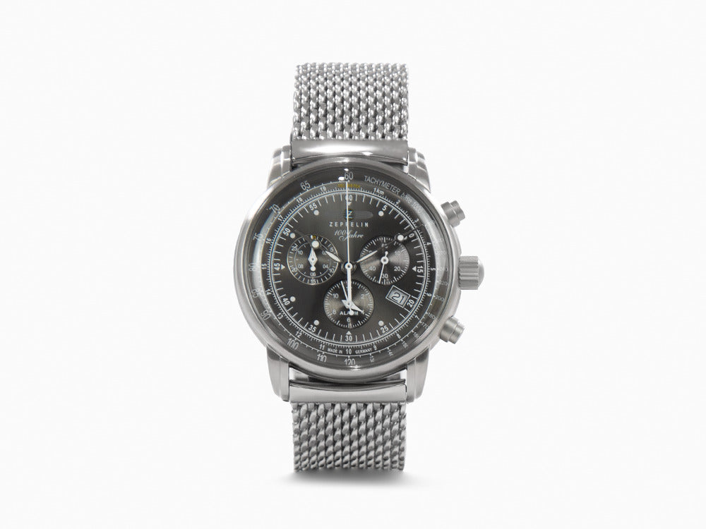 Zeppelin 100 Years Zeppelin Ed. 1 Quartz Uhr, Schwarz, 42 mm, Tag, 7680M-2