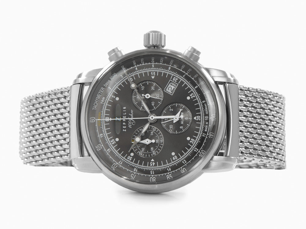 Zeppelin 100 Years Zeppelin Ed. 1 Quartz Uhr, Schwarz, 42 mm, Tag, 7680M-2