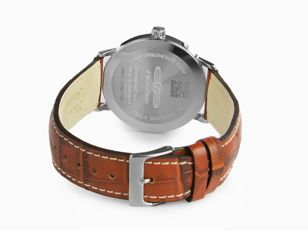 Zeppelin LZ 129 Hindenburg Quartz Uhr, Beige, 40 mm, Tag, Lederband, 8042-5