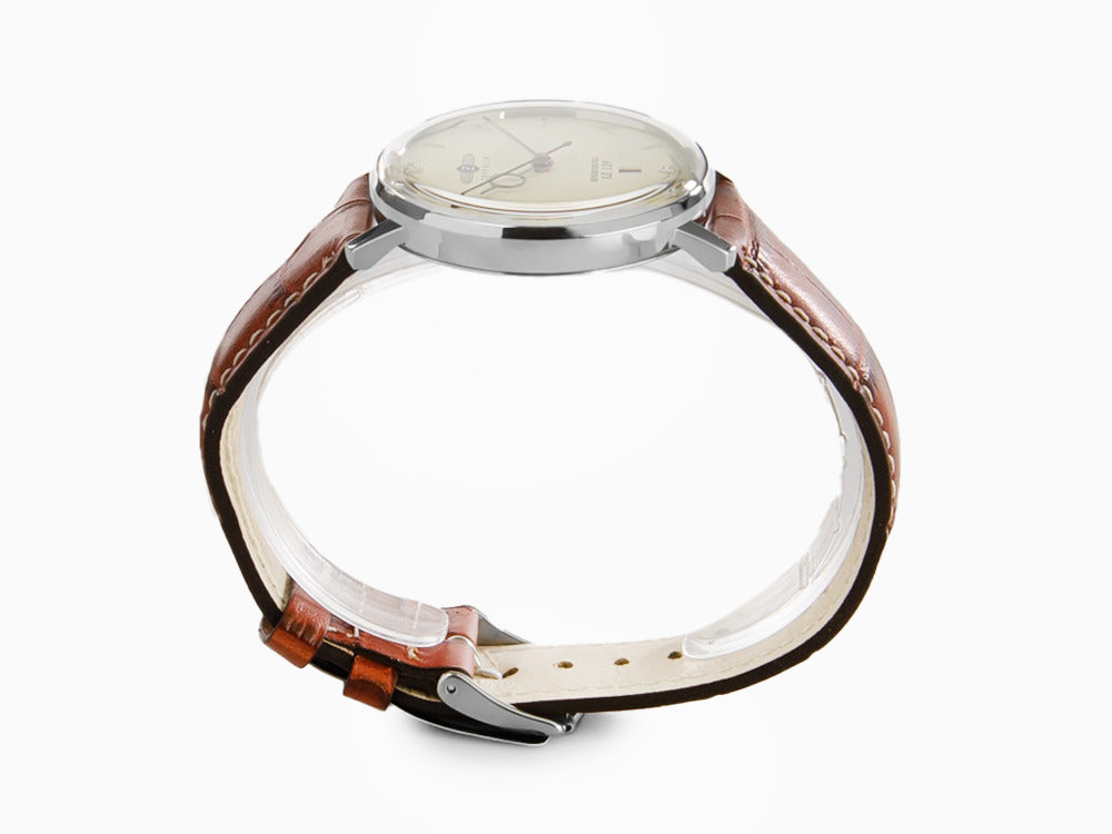 Zeppelin LZ 129 Hindenburg Quartz Uhr, Beige, 40 mm, Tag, Lederband, 8042-5