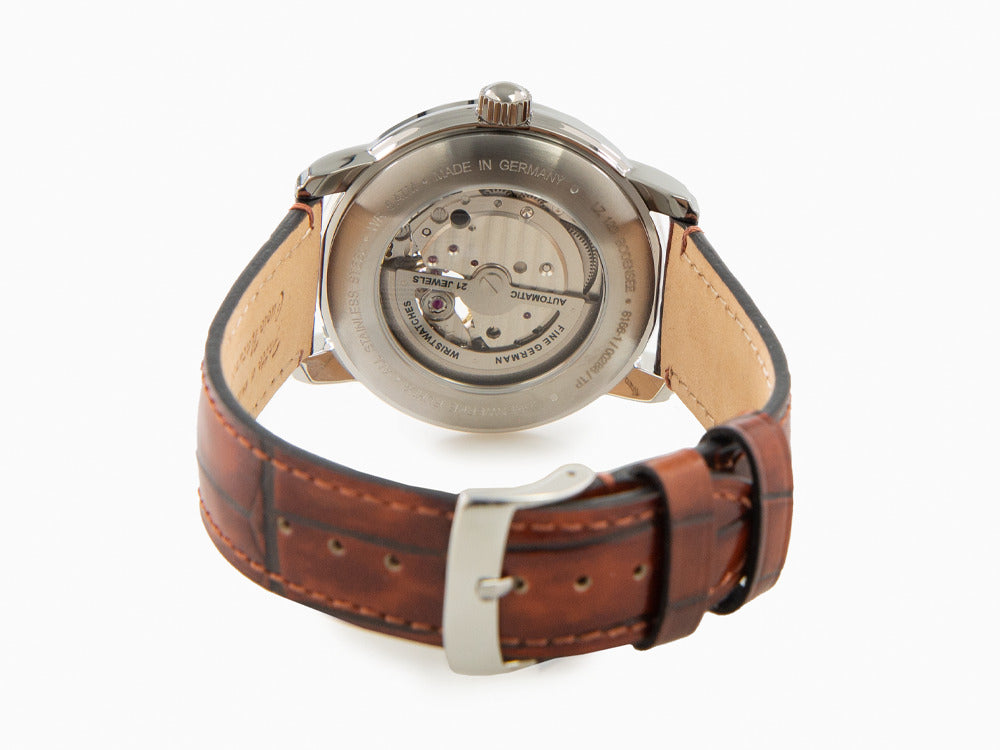 Zeppelin LZ 120 Bodensee Automatik Uhr, Beige, 40cm, Lederband, 8166-1