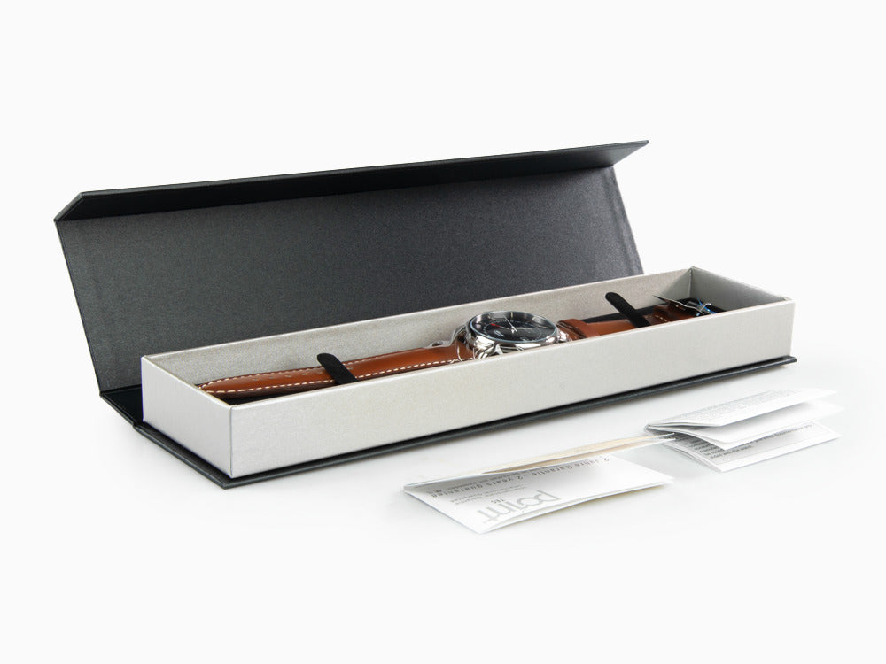 Zeppelin Atlantic Quartz Uhr, Blau, 41 mm, Tag, Lederband, 8442-3