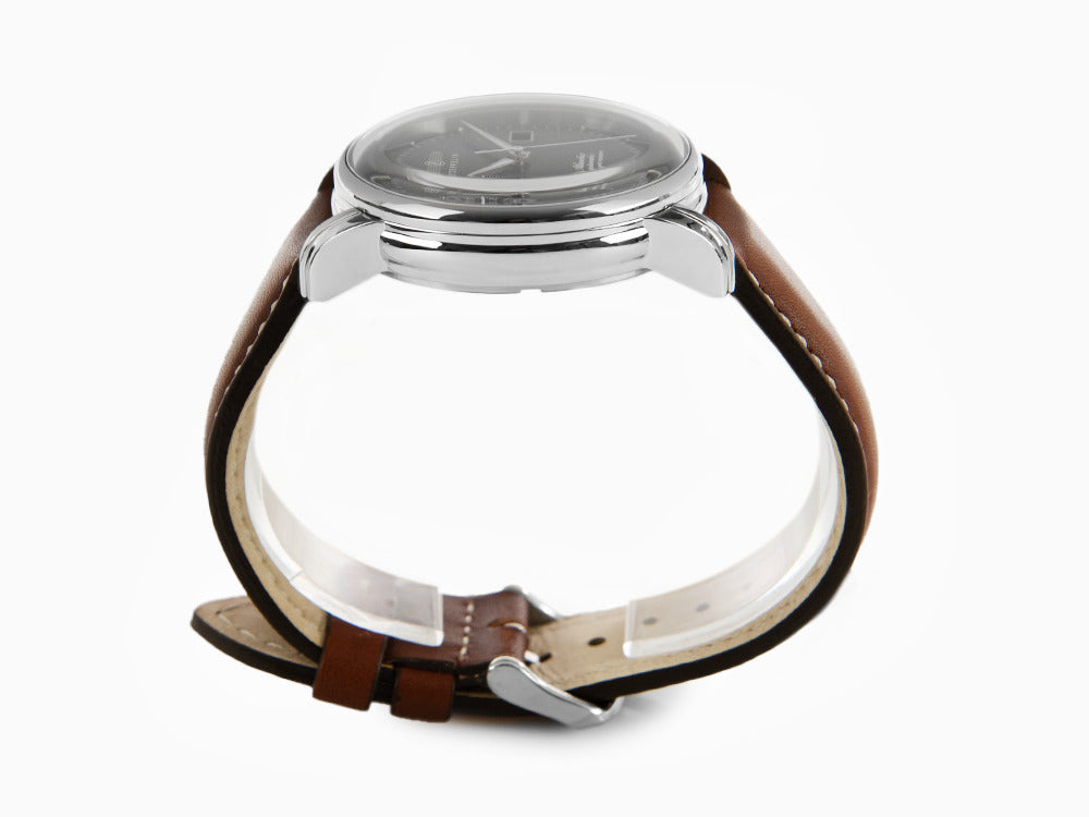 Zeppelin Atlantic Automatik Uhr, Blau, 42 mm, Tag, Lederband, 8462-3