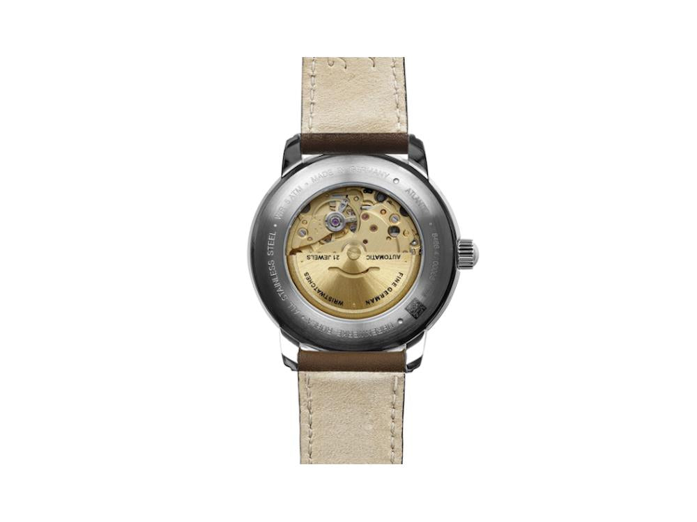 Zeppelin Atlantic Automatik Uhr, Grün, 40 mm, Lederband, 8466-4