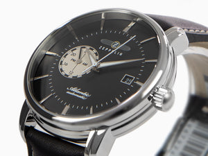 Zeppelin Atlantic Automatik Uhr, Schwarz, 41 mm, Tag, Lederband, 8470-2