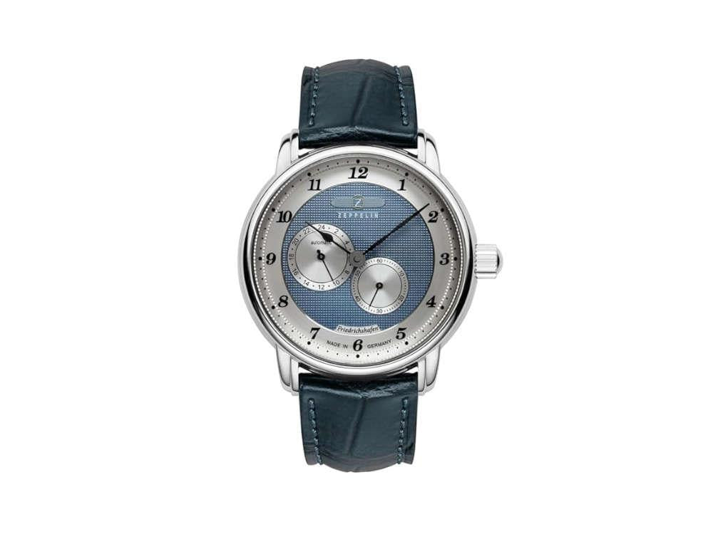 Zeppelin Friedrichshafen Automatik 24-Hour Uhr, Blau, 40 mm, 8568-3