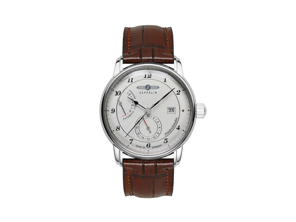 Zeppelin Friedrichshafen Automatik Uhr, Weiss, 42 mm, Tag, 8590-1