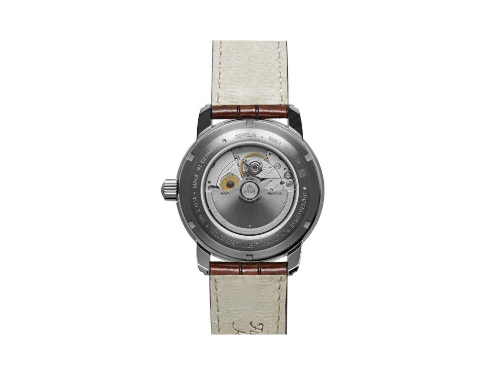 Zeppelin Friedrichshafen Automatik Uhr, Weiss, 42 mm, Tag, 8590-1