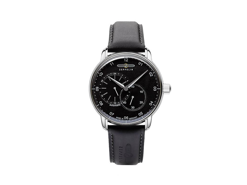 Zeppelin Captain Line Automatik Uhr, Schwarz, 42 mm, Lederband, 8662-2