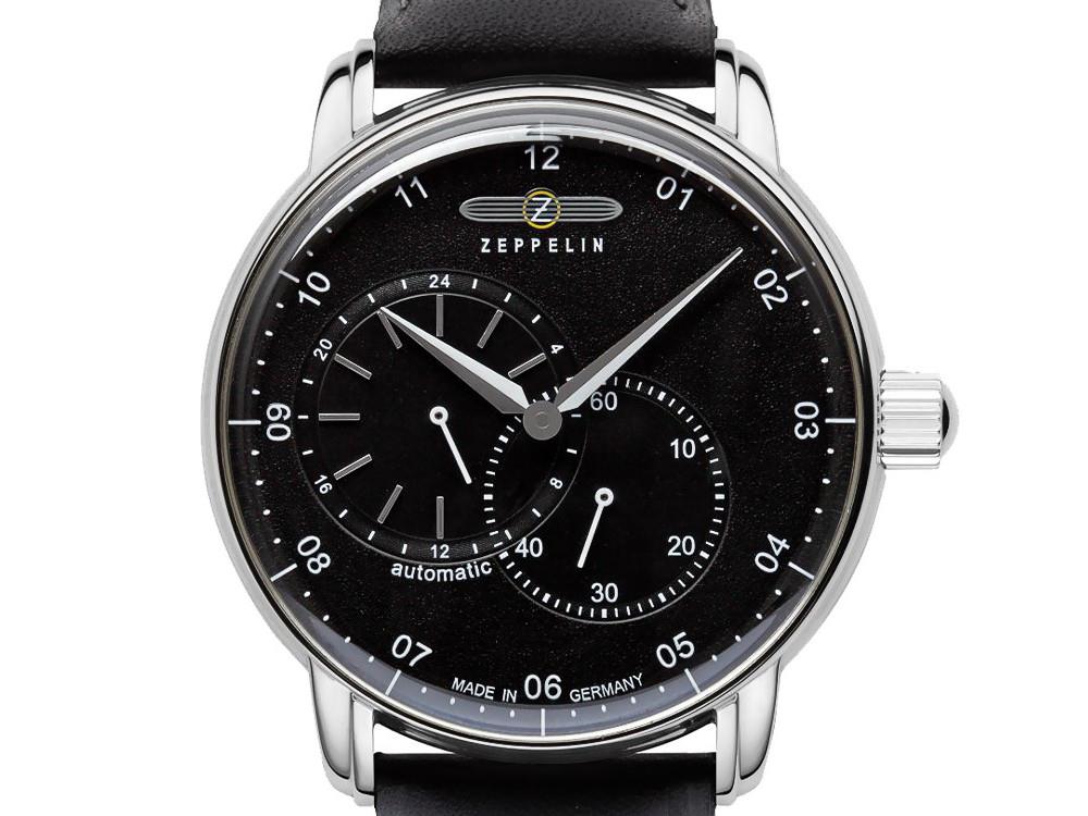 Zeppelin Captain Line Automatik Uhr, Schwarz, 42 mm, Lederband, 8662-2