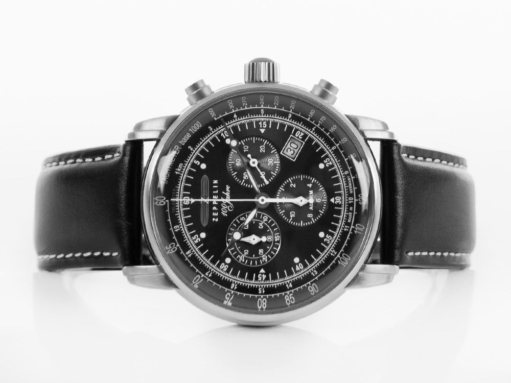 Zeppelin 100 Years Zeppelin Ed. 1 Quartz Uhr, Schwarz, 42 mm, Tag, 7680-2