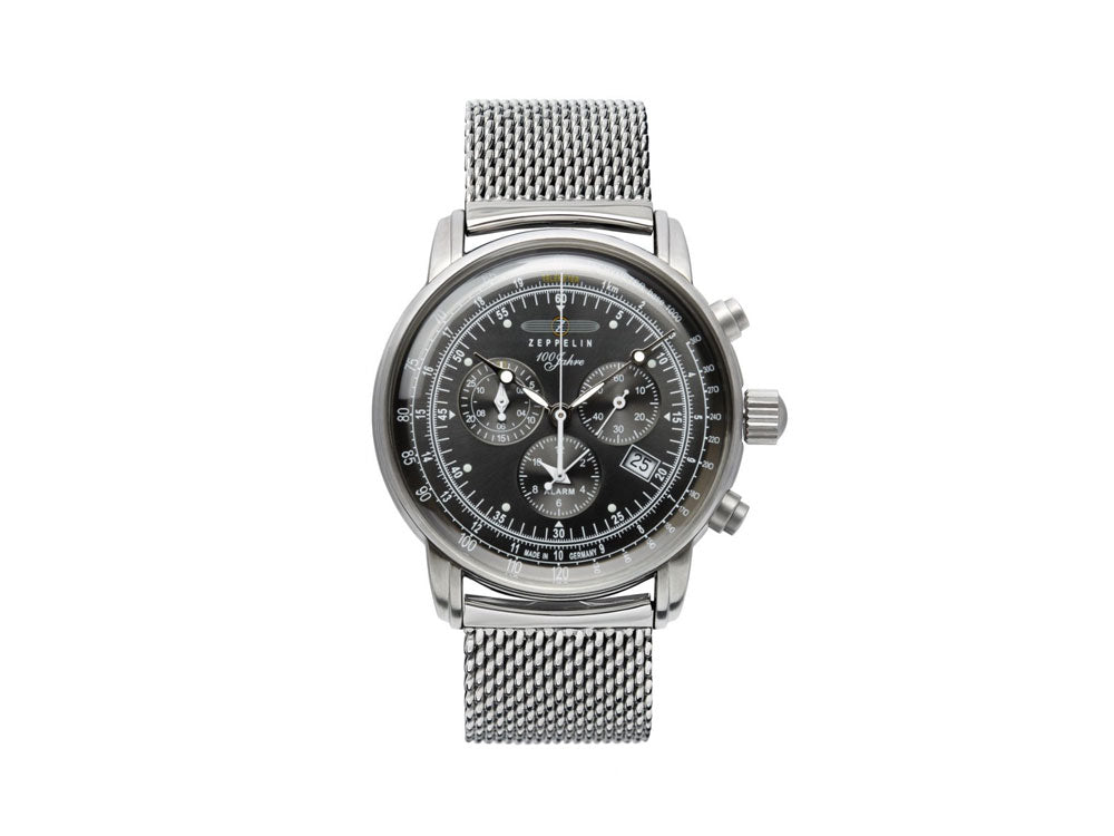 Zeppelin 100 Years Zeppelin Ed. 1 Quartz Uhr, Schwarz, 42 mm, Tag, 7680M-2