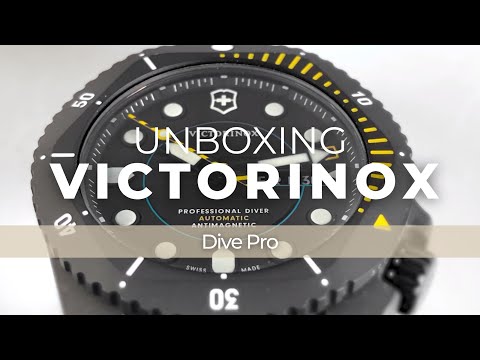 Victorinox Dive Pro Automatik Uhr, Titan, PVD, Schwarz, 43 mm, 30 atm, V241997
